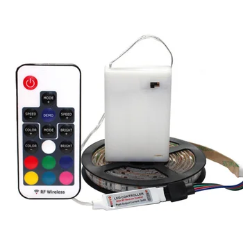 

5V 0.5M LED Strings Lights Battery Box Power Strip Light Household Strings Lights Decoration RF17 Remote Control