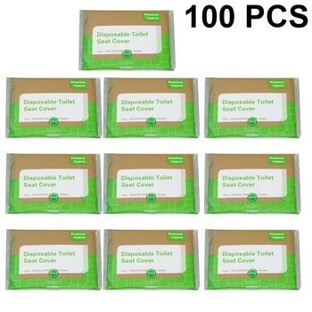 

100pcs of 10 Bag Disposable Toilet Gasket Portable Toilet Seat Cover Toilet Paper Cushion for Home Travel (10pcs for One Bag)