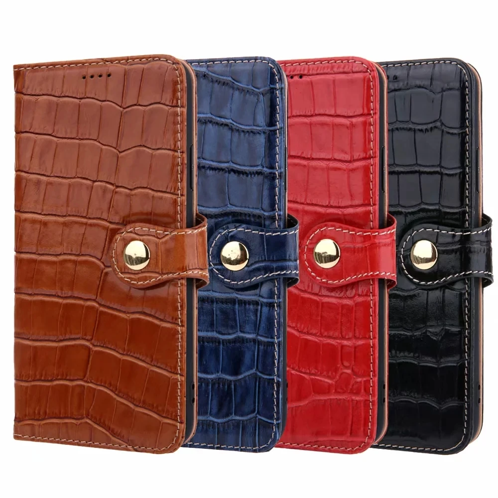 Luxury Fashion Card Slot Holder Flip Wallet Genuine Crocodile Leather Phone Case Cover For Iphone 11 Pro XS Max XR X 8 7 Plus | Мобильные