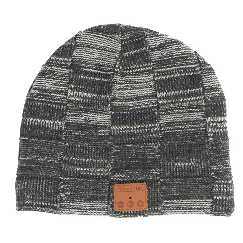 Bluetooth Earphone Music Beanie Hat Warm Wireless Headphone Cap with Mic Sport Hat for Women Men