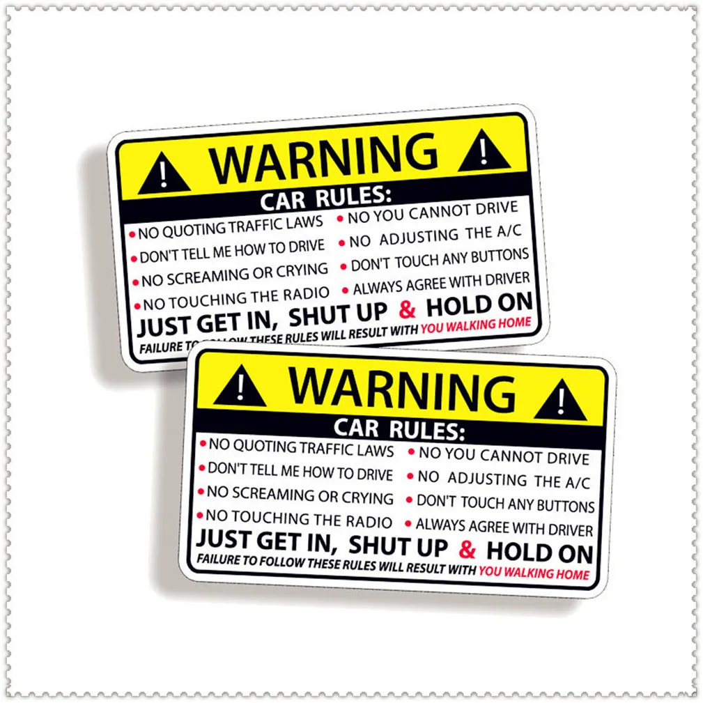 Car Safety Warning Rules Decal card Sticker for Honda Jade FCV Crider NSX-GT N-One GEAR FCEV Skydeck P-NUT Legend | Автомобили и