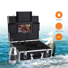 20M 360 Degree Underwater Fishing Camera Professional Fish Finder 36PCS Infrared White LED 8GB DVR Video Recording Fishing CAM