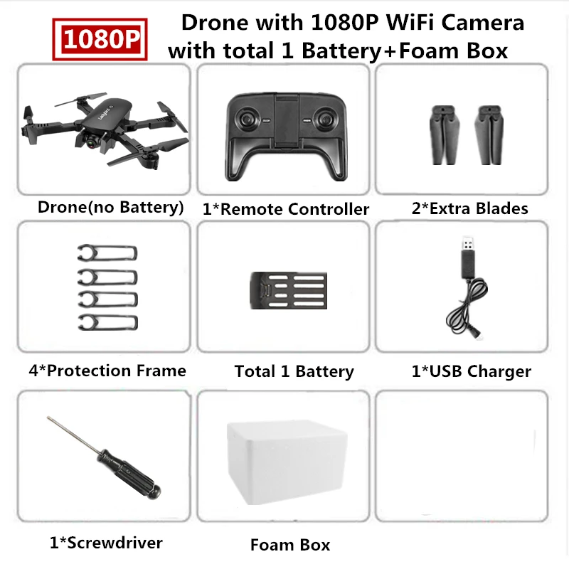 B3 1080P Foam Box Радиоуправляемый Дрон 4K HD Двойная камера Квадрокоптер оптический поток Следуйте фиксированной высоты удержания дистанционного управления Вертолет игрушка лучший подарок VS SG906 F11 - Цвет: B3 1080P Foam Box