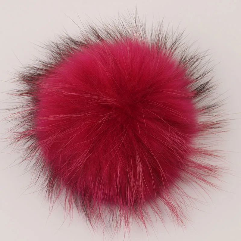 deep rosy 15cm 5 шт. 15 см помпоны из натурального меха енота 13 см помпоны из меха лисы помпоны из натурального меха шляпа и Сумка Обувь шарфы аксессуары - Цвет: deep rosy 15cm