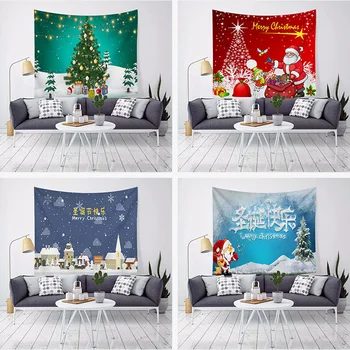

Christmas Tapestry Tree Santa Claus Tapestries Boho Wall Hanging Christmas Decorations For Home Beach Towel Blanket Table Cloth