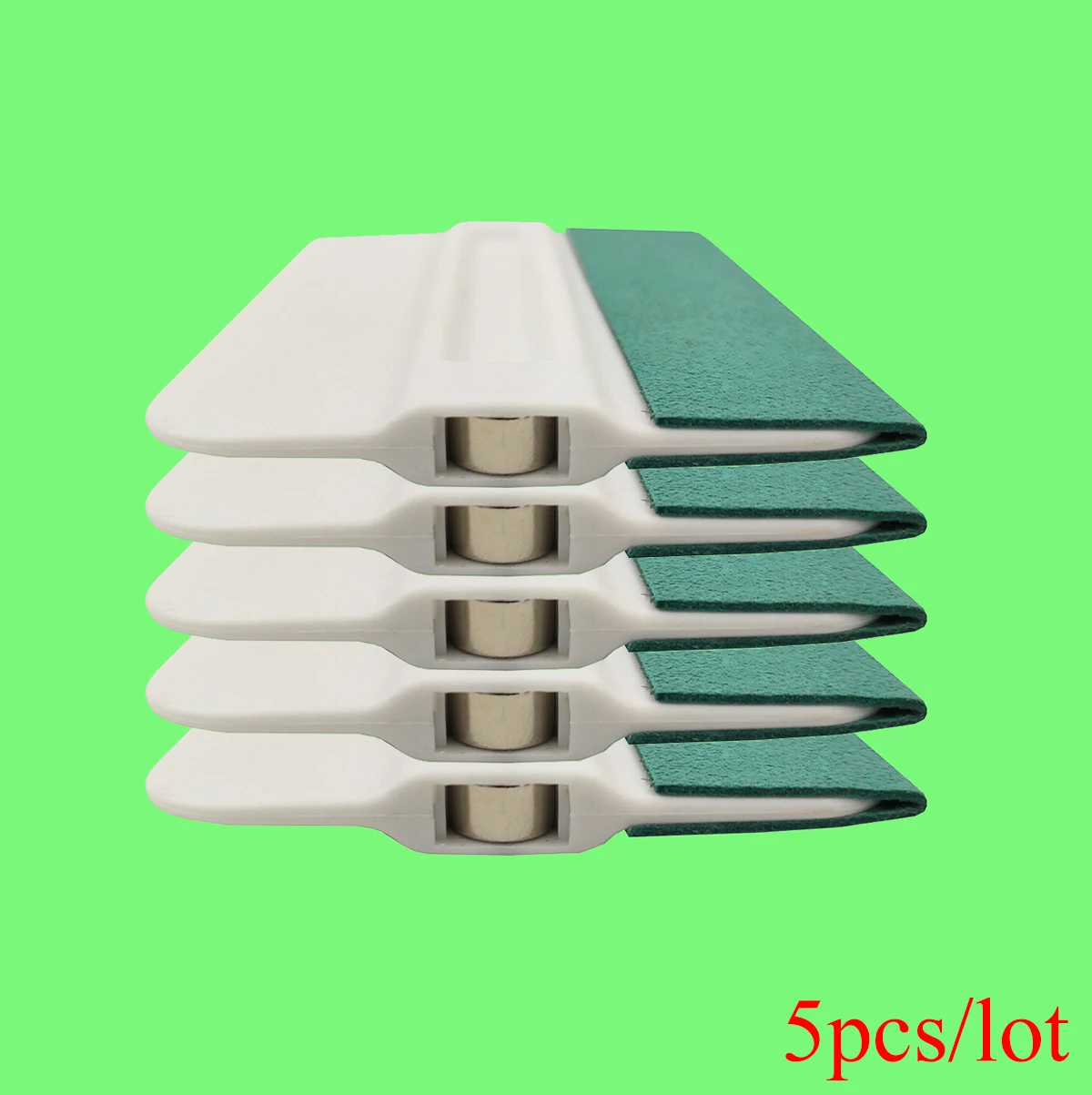 

5pcs White Magnetic Pro Tint Suede Squeegee Window Film Scraper Sticker Tinting Squeegee Car Vinyl Application Tool 5A63G