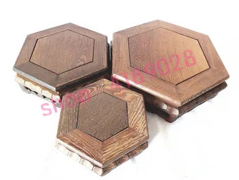

Natural chicken wing wood, solid wood hexagonal base, handicraft / decoration pendulum rack