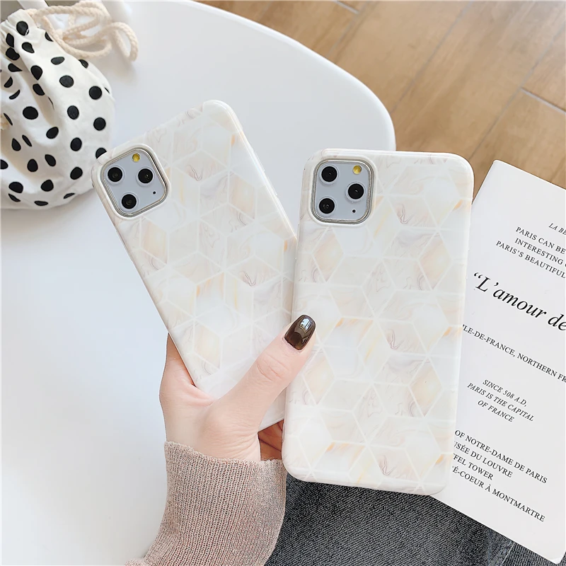 Ретро мода Обычный Алмазный чехол для телефона для iphone 11 11Pro Max X 7 6S 6 8 Plus модный винтажный задний Чехол TPU чехол s