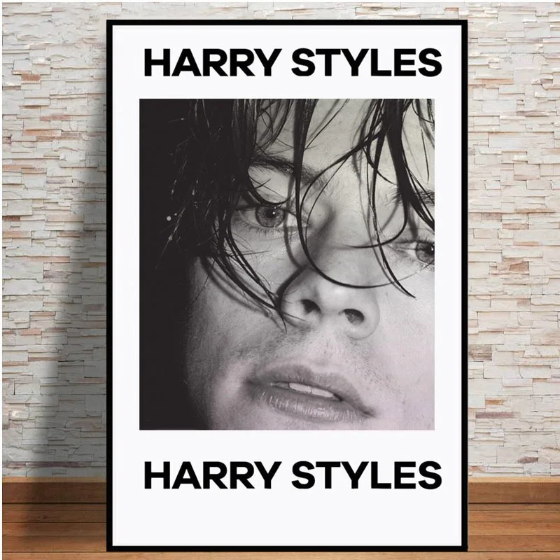 Гарри Стайлс рок-музыка Звезда Певица холст живопись плакаты и принты картина на стене абстрактный декоративный домашний декор Quadro - Цвет: Dark Gray