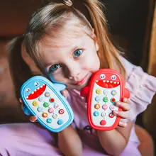 Детская игрушка Акула мобильный телефон Умная игрушка 0-3 года детская история машина раннее образование обучающая машина без батареи