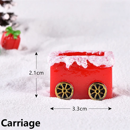 Carriage 1 шт. подарок микро бонсай для пейзажа Сказочный Сад домашний Декор Фигурка снеговика Мини Санта Клаус рождественские украшения аксессуары - Цвет: Carriage