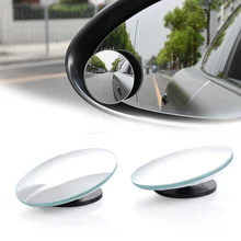 360 градусов HD слепое пятно зеркало для автомобиля обратный Бескаркасный ультратонкий широкий угол круглое выпуклое зеркало заднего вида автомобильные аксессуары