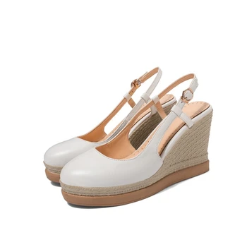 

Women platform sandals high heels Round toe Shoes Woman Wedge Heel Belt Buckle Lady wedidng party Pumps Shoes size 33-44 20-59