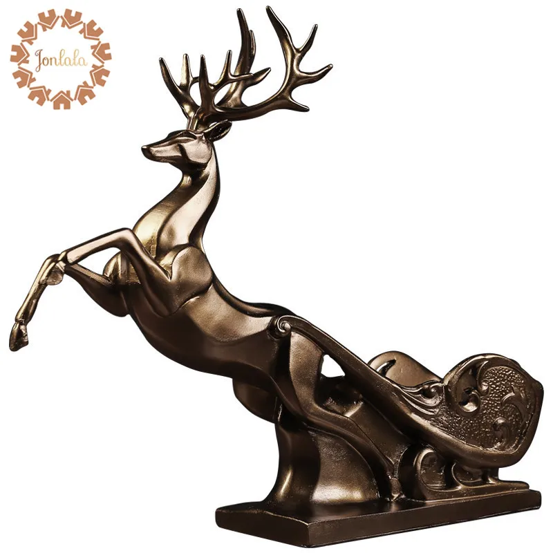 

Elegant Golden Deer Resin Wine Racks Creative Furniture Solid Resin Elegant Manual Home Decorations Ornaments
