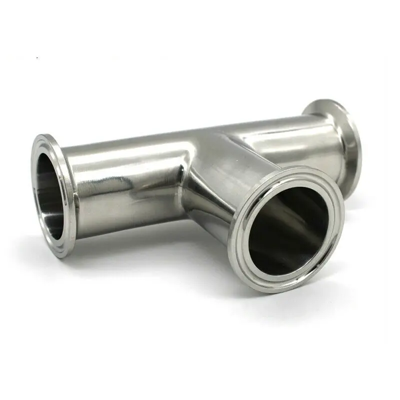 19-102mm Stainless Steel 304 Sanitary 3 Way Tee Ferrule three cross Pipe Fitting sap 1 5 2 2 5 3 3 5 4 4 5 304 stainless three section sanitary tri clamp fitting for homebrew beer