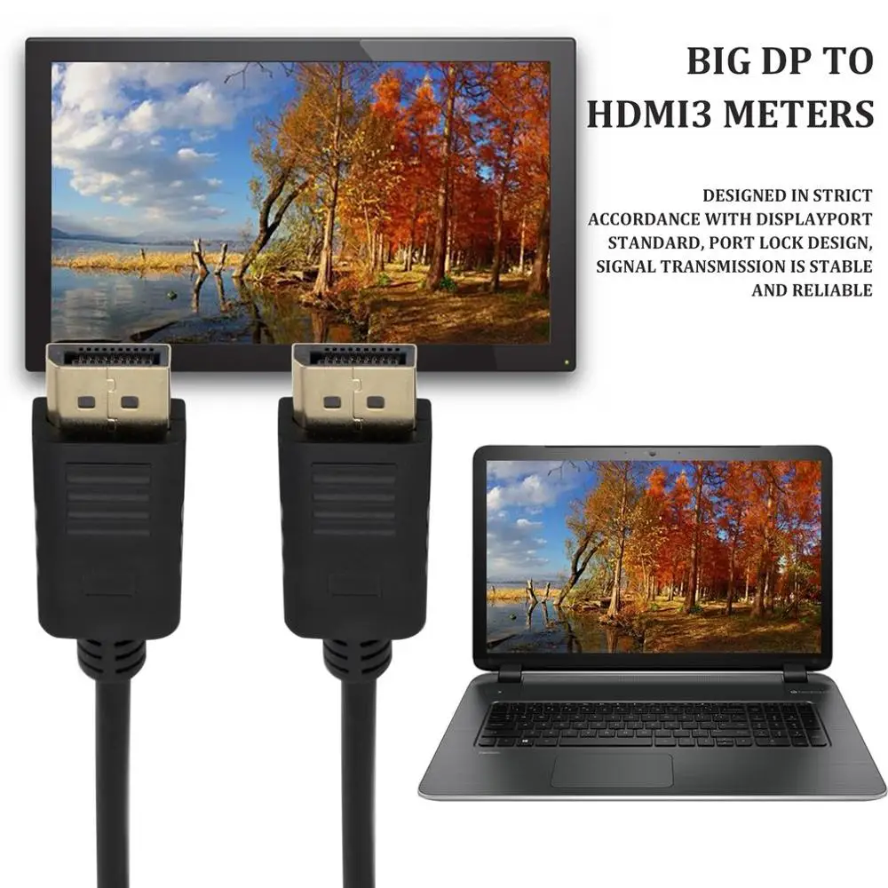 Кабель Displayport кабель Dp-HDMI 3 метра большой Dp кабель «Папа-папа» Dp кабель адаптера Dp адаптер