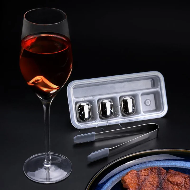 Xiaomi Circle Joy Ice Cube 304, охладитель из нержавеющей стали, камень, моющийся, для длительного использования, льдогенератор для вина, пробок, фруктовый сок, 4 шт