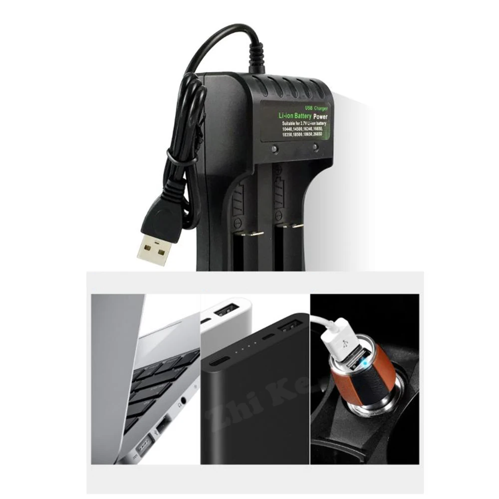 1/2/4 Slot 18650 26650 Battery Charger LED Smart Quick Charging USB Rechargeable Lithium Battery Charger Dock Station Cradle