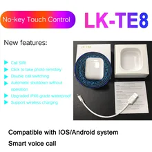 Водонепроницаемые LK-TE8 LK TE8 сенсорного типа беспроводные наушники Bluetooth бинауральные звонки умные наушники Беспроводная зарядка Bluetooth 5,0