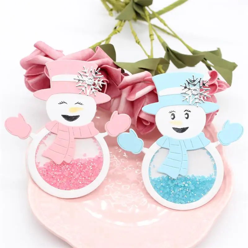KSCRAFT Cute Snowman Shakers Stamp Metal Cutting Dies for DIY Scrapbooking/Card Making/Kids Fun Decoration Supplies