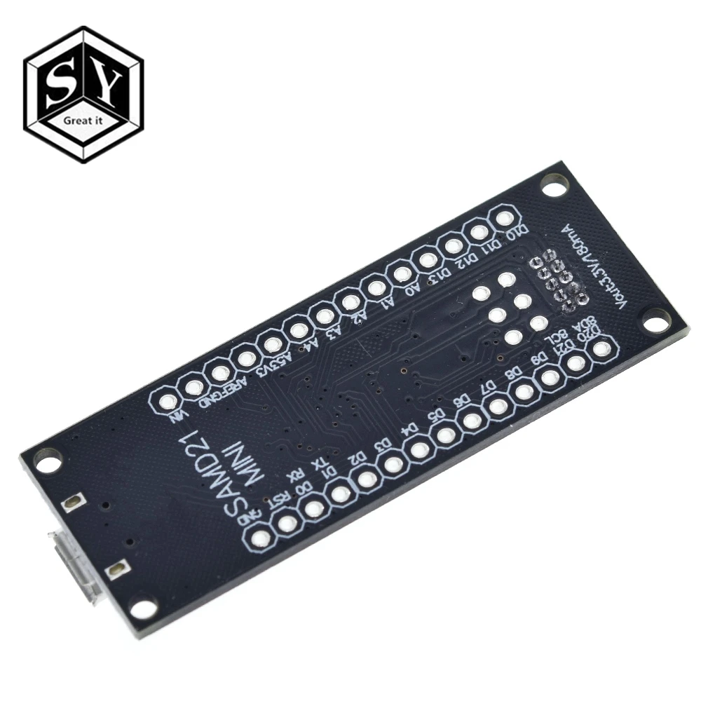 SAMD21 M0-Mini. 32-битный процессор ARM Cortex M0 ядро. Шпильки нераспаянных. Совместимость с Arduino Zero, Arduino M0. Форма Mini