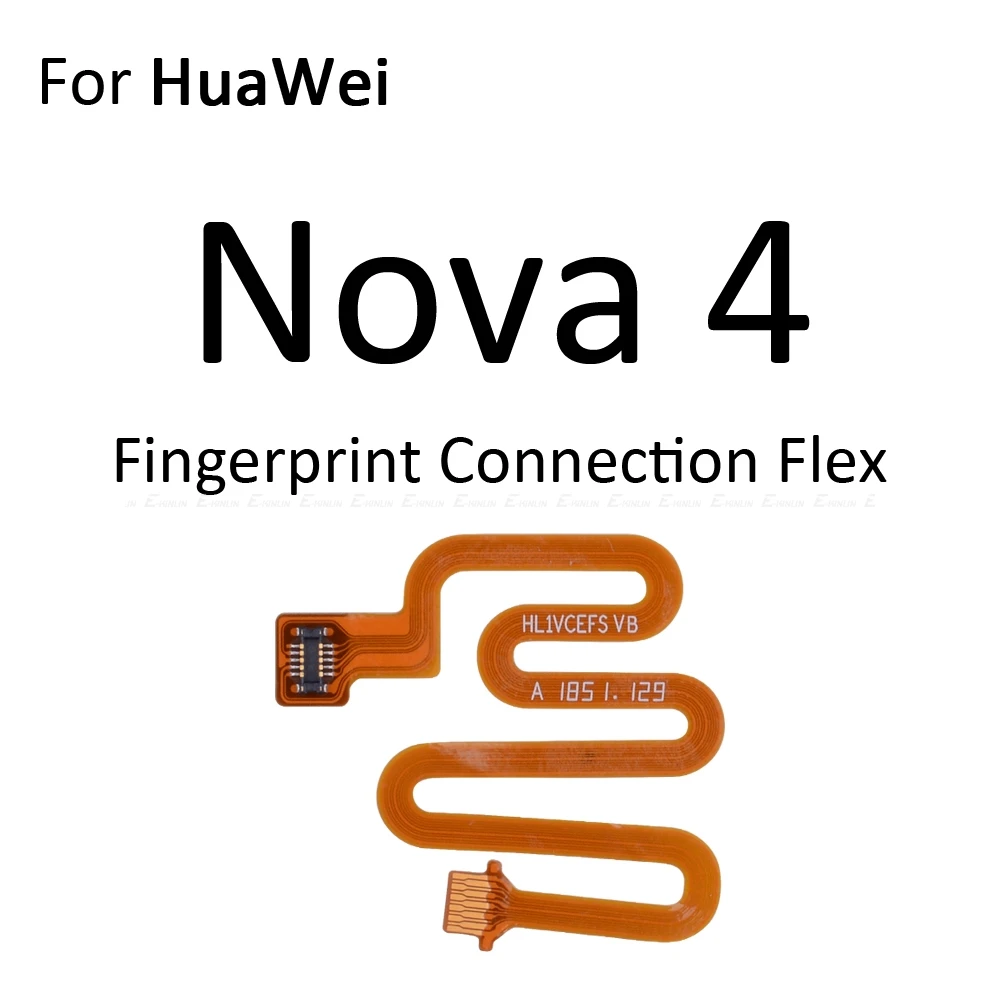 Задняя Кнопка возврата домой ключ отпечатков пальцев соединение сенсор сканер разъем гибкий кабель Touch ID для HuaWei Nova 5i 4 3 3i 3e