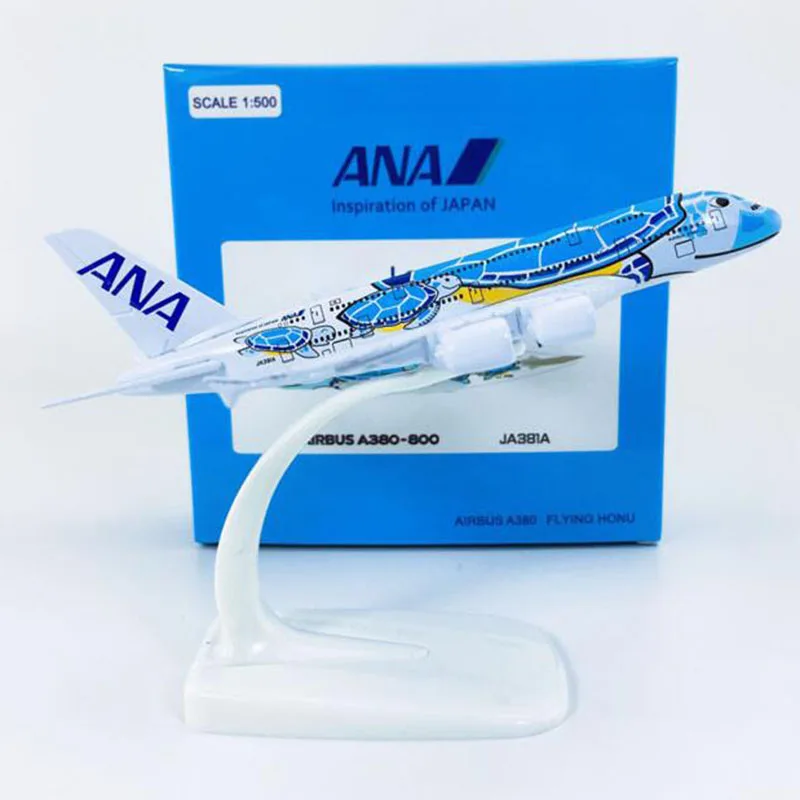 14 см 1/500 масштаб A380 380 Japan ANA Airlines голубая черепаха Lani модель самолета сплав самолет