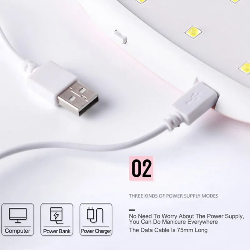 6 Вт Сушилка для ногтей Светодиодный УФ лампа микро USB гель лак отверждающая машина для домашнего использования Инструменты для дизайна ногтей лампы для красоты ногтей горячая распродажа