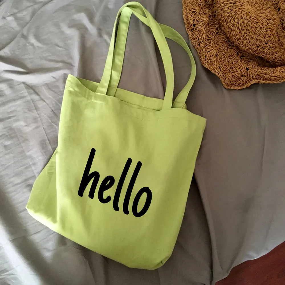 Буквенный логотип реклама на холсте сумка для покупок подарки складной reusablebag