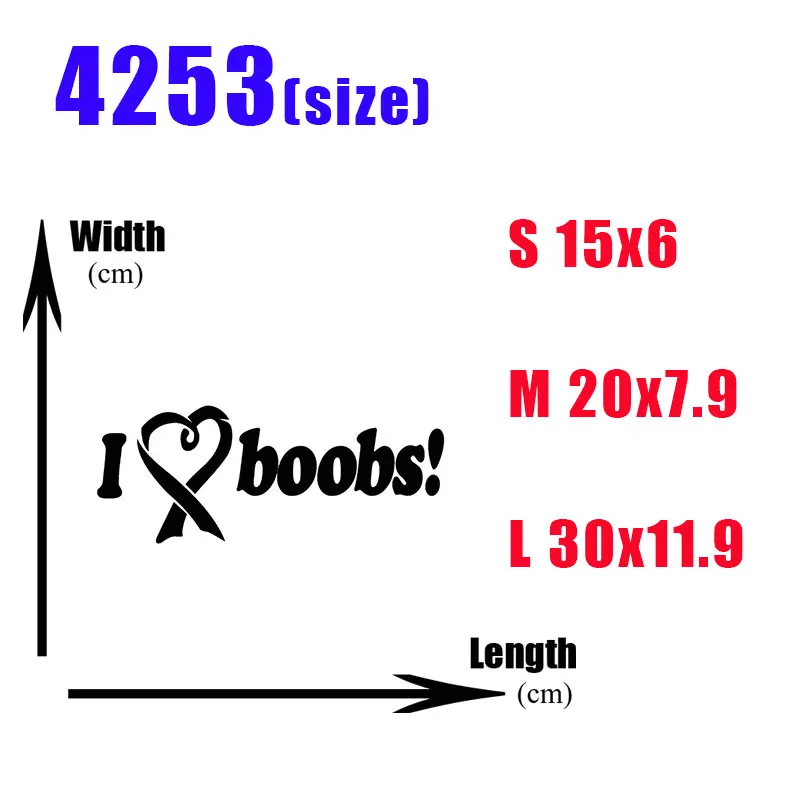 I Love Boobs Автомобильная наклейка товары для авто забавные виниловые сексуальные