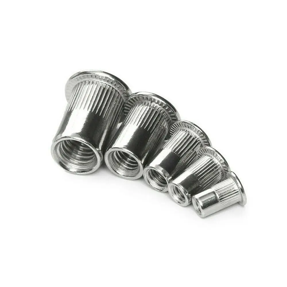 150Pcs Rivet Nuts Aluminum alloy Heavy Duty Threaded Insert Nutsert Rivnuts for Riveter Riveting Nut Gun Tools