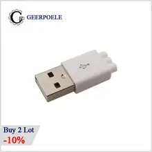 

Type A Usb Connector Plug Conectors De Carga Male 4 Pin Plastic Shell Jack Tail Electrical DIY