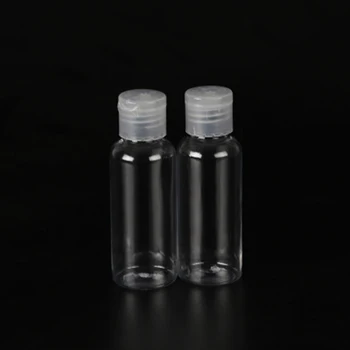 

50ml Clear Empty Cosmetic Essential Oil Bottle Tube Sample Bottles Containers Refillable for Sanitizer Lotion Potions 20pcs
