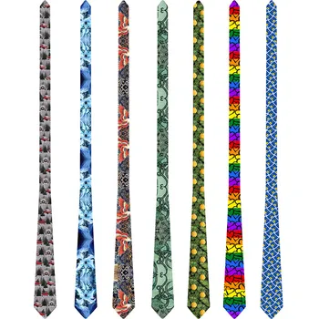 

2019 Fashion Printed neck ties for men Creative Casual Mens Ties Wedding Party Neckties Women gravatas 8cm Neck Ties 6S-LD44