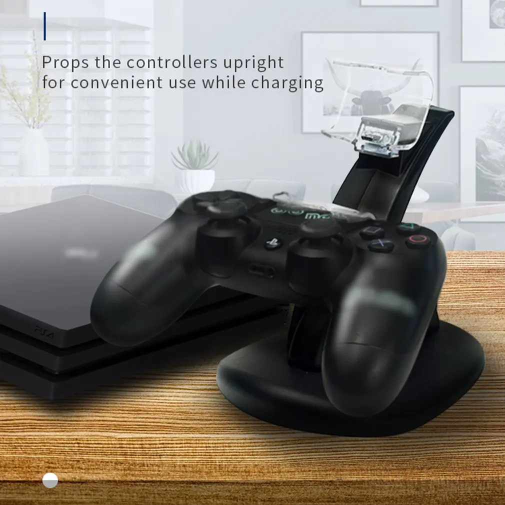 PS4 зарядная станция Стенд светодиодный с двумя USB зарядным контроллером игровой