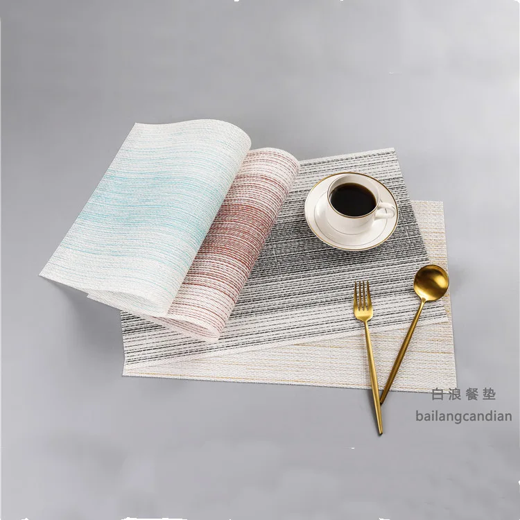 

New Product Japanese Style Simple Environmental Protection Waterproof Placemat Restaurant Anti-skid Heat Insulation Pad 30x45cm