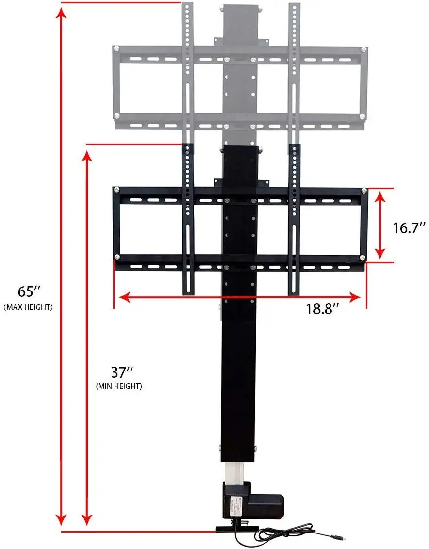 700mm Motorized TV Lift Stand Mount Bracket for 26/"-57/" TVs W// Remote Controller