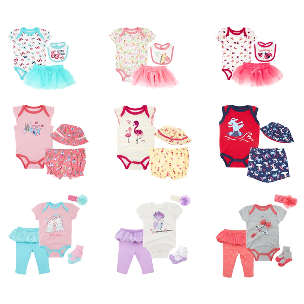 Baby Girl Outfit Spring Summer Infant Clothing Cotton Short Sleeve roupas de bebe menino Newbron Boys Clothes Body | Детская одежда и