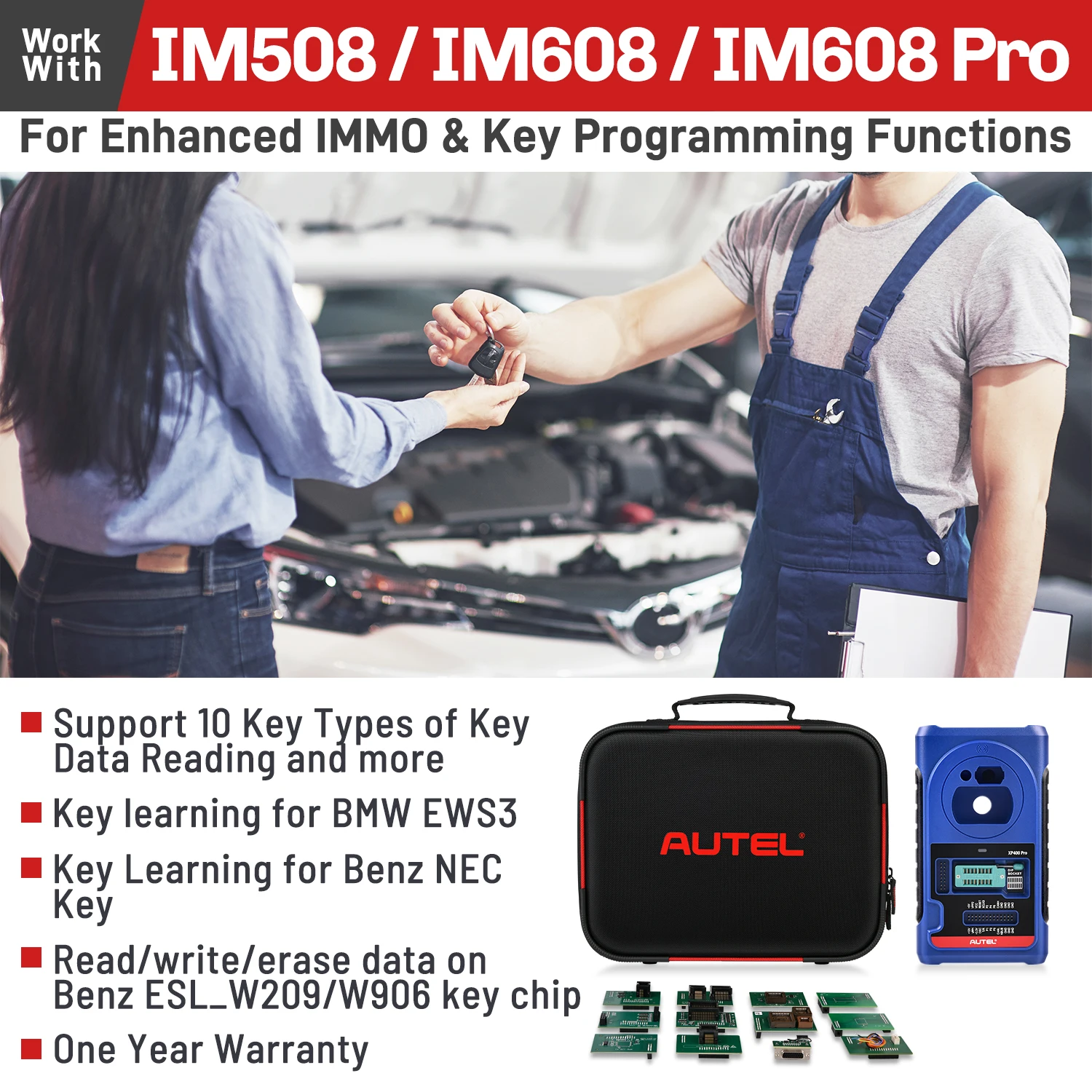 Key Programmer Universal Programmer Autel XP400PRO MaxiIM IMKPA Kit Car Key Programmer Tool And Chip Programmer Work With Autel MaxiIM IM608/IM508/IM608PRO