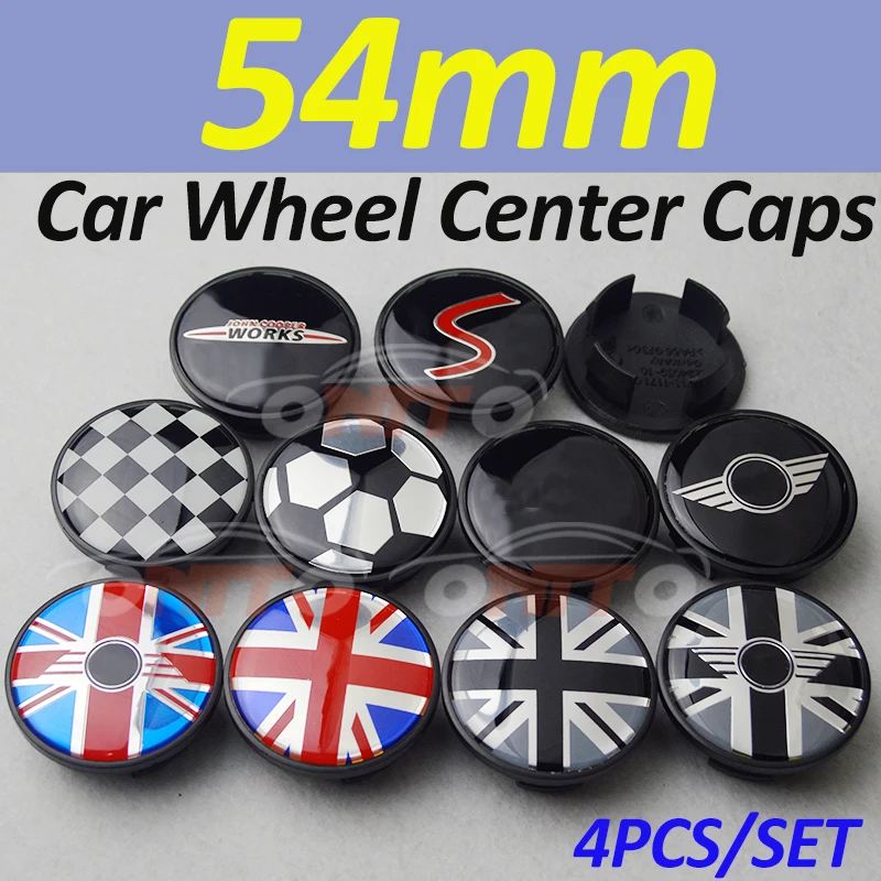 Uds insignia logotipo coche emblema llantas tapas de centro de cubo de rueda 54mm 5,4 cm Mini R50 R52 R55 R56 R57 R58 R59 R60 R61 F55 F56