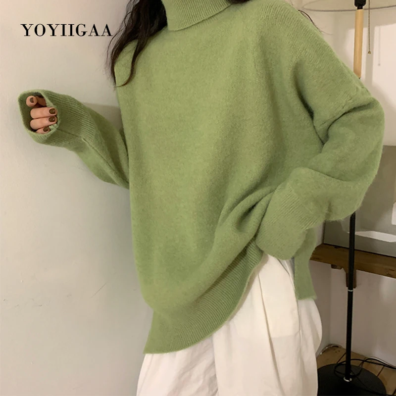 Turtleneck Women Sweaters Autumn Winter Women's Sweater Ladies Long Sleeve Knitted Pullovers Tops Casual Loose Female Sweaters Turtleneck Women Sweaters Autumn Winter Women's Sweater Ladies Long Sleeve Knitted Pullovers Tops Casual Loose Female Sweaters