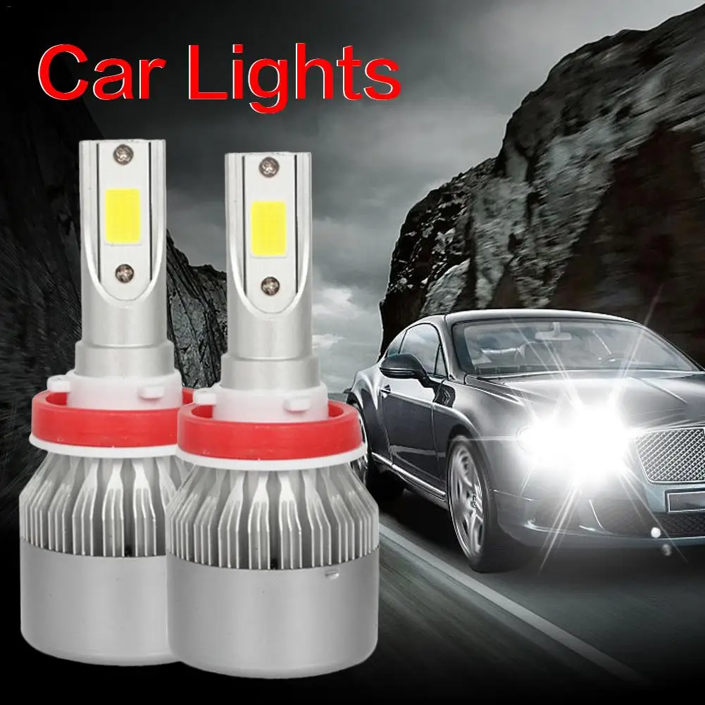 2 предмета C6 огни автомобиля светодиодный лампы H11 H7 H4 9003 HB2 светодиодный H1 H3 H8 H9 880 9005 9006 H13 9004 9007 авто фары
