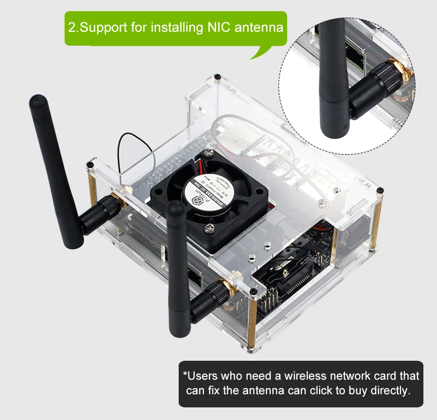 Kit de desenvolvimento nvidia jetson nano acrílico,