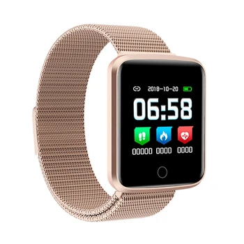 

YS18 Smart Watch Fitness Bracelet Activity Tracker Heart Rate/Blood Pressure Smartwatch Gold