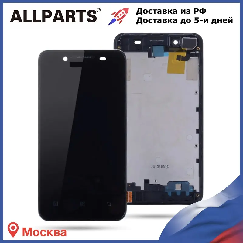 100% Оригинал 4.5&quot Дисплей для Lenovo A319 LCD в сборе с тачскрином на рамке Clearance Sale |