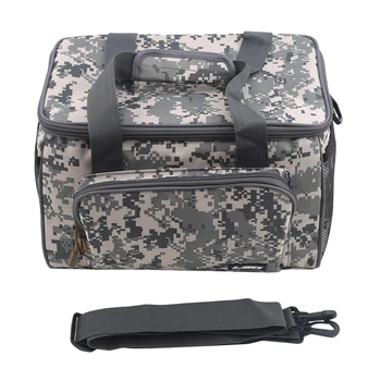 

Multi-functional Canvas Cloth Fishing Tackle Box Camouflage Green Handbag Shoulder Bag For Fishing Tool