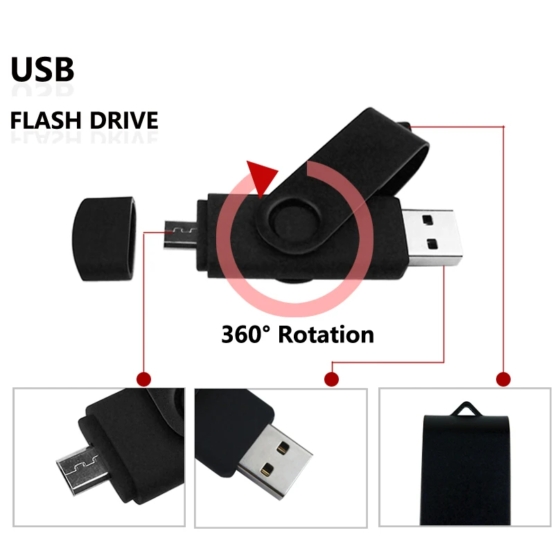 Usb 2 0 Pendrive флеш накопитель с реальной емкостью 16 ГБ 8 4 32 металлический USB 64 Гб Otg|USB