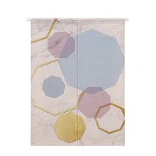 Изысканная мраморная зерна Геометрическая печатная дверная занавеска хлопок лен Декор занавеска Висячие гобелены экраны и декоративные перегородки