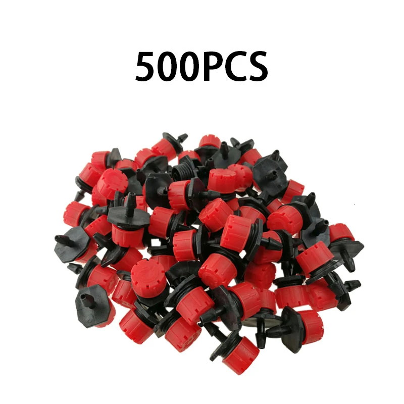 500PCS 30 шт. Djustable Садоводство орошение запотевание капельный спринклер головка микро поток капельная головка садовый инструмент для полива цветок бонсай газон - Цвет: 500PCS