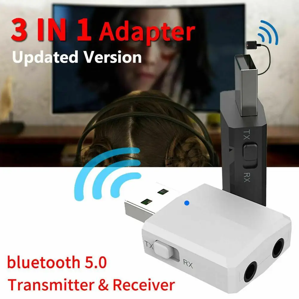 Bluetooth 5,0 беспроводной аудио передатчик приемник адаптер 3,5 мм AUX MP3 плеер Музыкальный стерео адаптер для ТВ компьютер ПК ноутбук